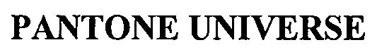 Trademark Logo PANTONE UNIVERSE