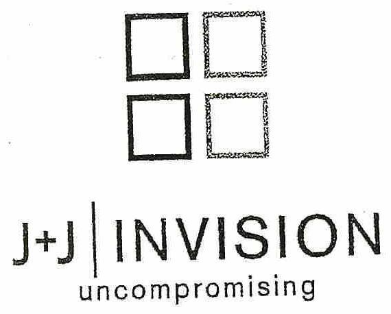 Trademark Logo J+J INVISION UNCOMPROMISING