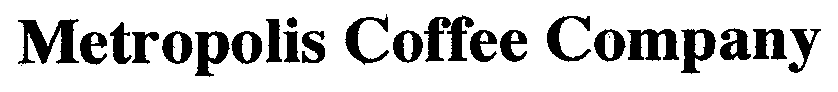 Trademark Logo METROPOLIS COFFEE COMPANY