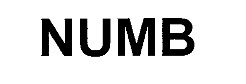 Trademark Logo NUMB