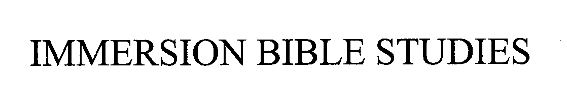Trademark Logo IMMERSION BIBLE STUDIES