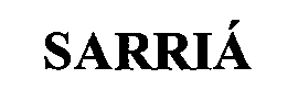 Trademark Logo SARRIÁ