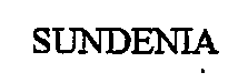 Trademark Logo SUNDENIA