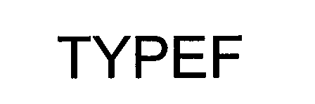 Trademark Logo TYPEF