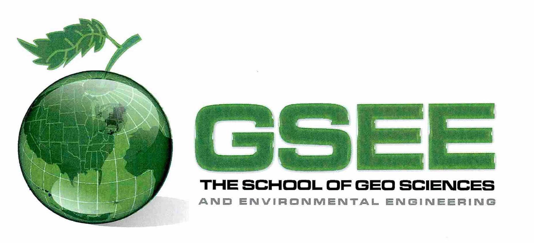 Trademark Logo GSEE THE SCHOOL OF GEO SCIENCES AND ENVIRONMENTAL ENGINEERING