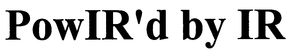 Trademark Logo POWIR'D BY IR