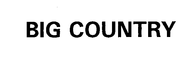 Trademark Logo BIG COUNTRY