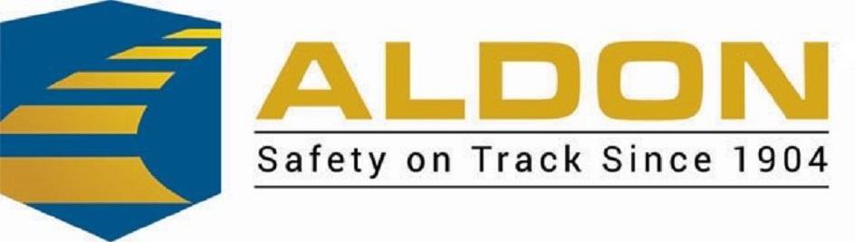Trademark Logo ALDON SAFETY ON TRACKS SINCE 1904