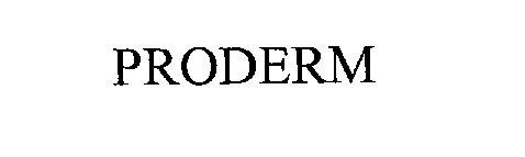 Trademark Logo PRODERM