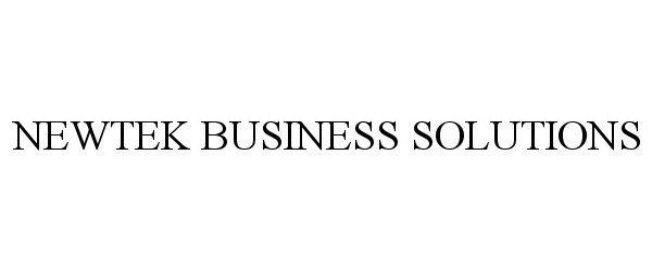 Trademark Logo NEWTEK BUSINESS SOLUTIONS