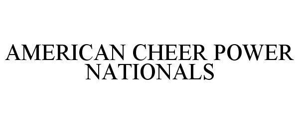  AMERICAN CHEER POWER NATIONALS