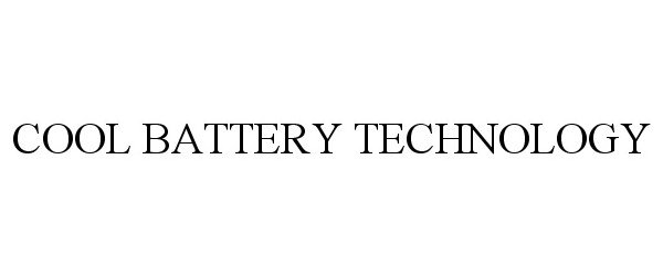 Trademark Logo COOL BATTERY TECHNOLOGY