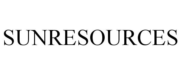 Trademark Logo SUNRESOURCES