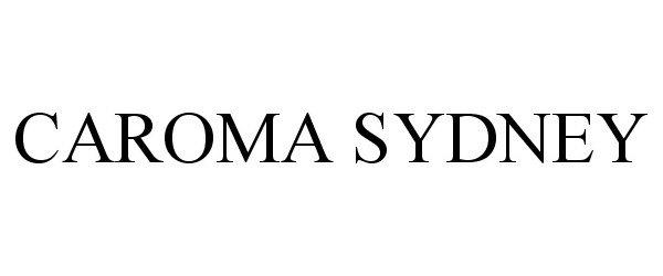 Trademark Logo CAROMA SYDNEY