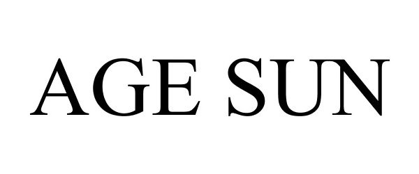 Trademark Logo AGE SUN