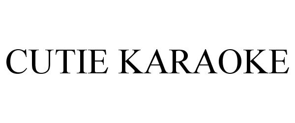 Trademark Logo CUTIE KARAOKE