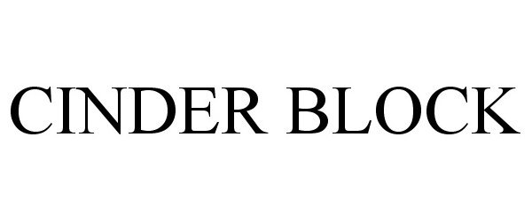 Trademark Logo CINDER BLOCK