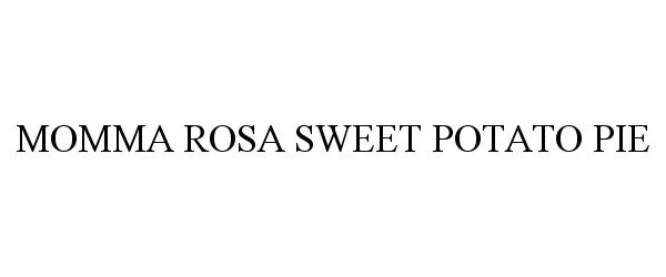  MOMMA ROSA SWEET POTATO PIE