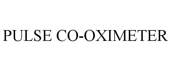 Trademark Logo PULSE CO-OXIMETER