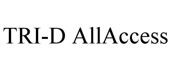 Trademark Logo TRI-D ALLACCESS