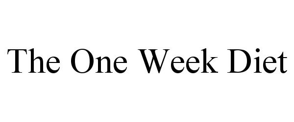 Trademark Logo THE ONE WEEK DIET