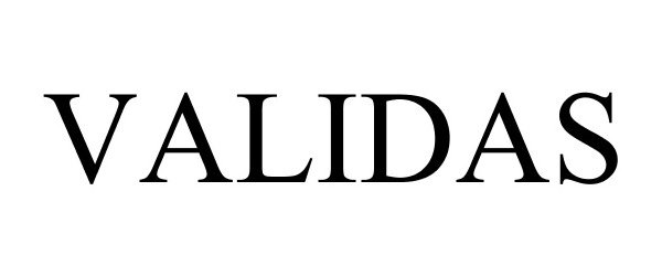 Trademark Logo VALIDAS