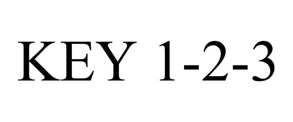 Trademark Logo KEY 1-2-3