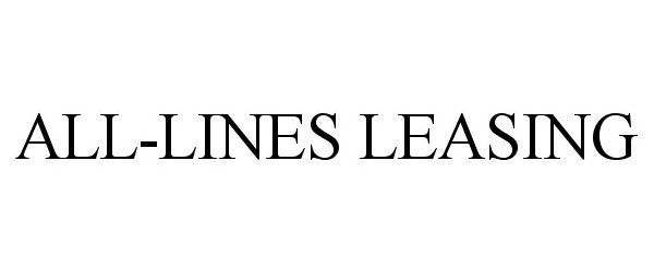 Trademark Logo ALL-LINES LEASING