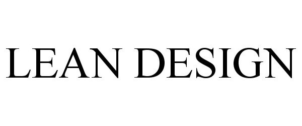 Trademark Logo LEAN DESIGN