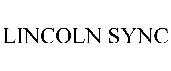 Trademark Logo LINCOLN SYNC