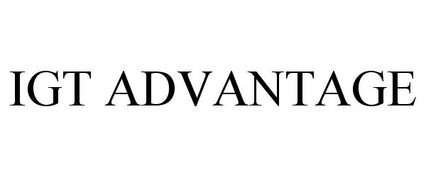 Trademark Logo IGT ADVANTAGE