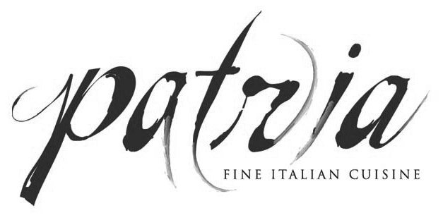 Trademark Logo PATRIA FINE ITALIAN CUISINE
