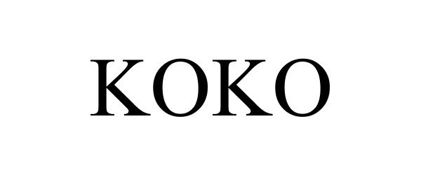 Trademark Logo KOKO