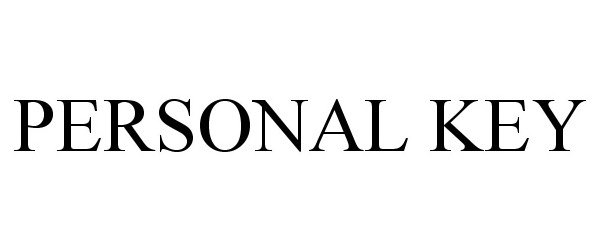 Trademark Logo PERSONAL KEY