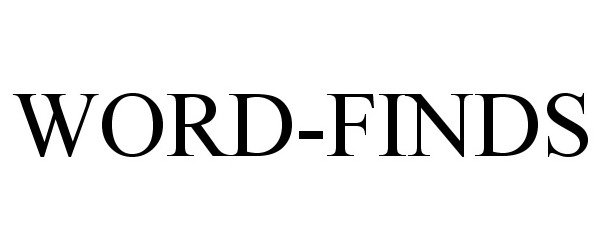 Trademark Logo WORD-FINDS