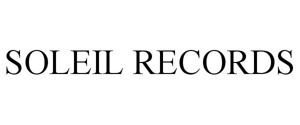 Trademark Logo SOLEIL RECORDS