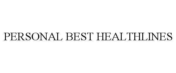 Trademark Logo PERSONAL BEST HEALTHLINES