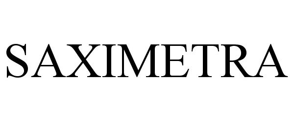 Trademark Logo SAXIMETRA