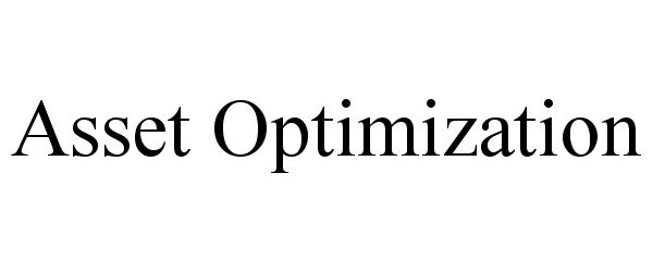  ASSET OPTIMIZATION