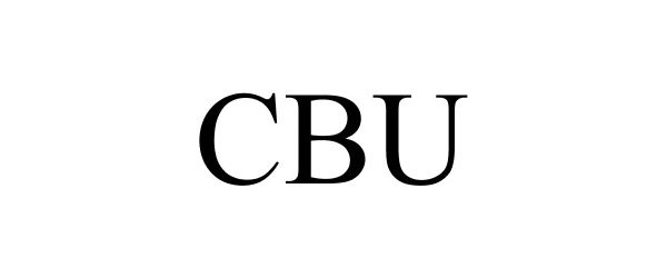 Trademark Logo CBU