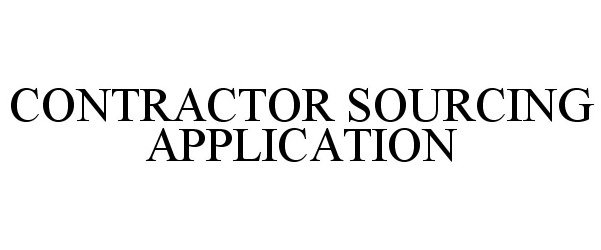  CONTRACTOR SOURCING APPLICATION