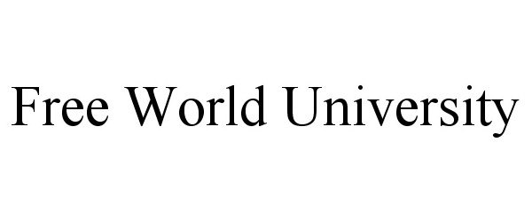 Trademark Logo FREE WORLD UNIVERSITY