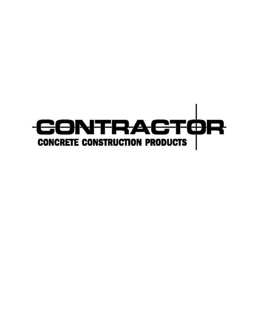 Trademark Logo CONTRACTOR CONCRETE CONSTRUCTION PRODUCTS