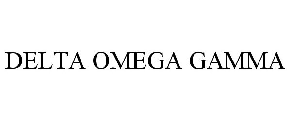 Trademark Logo DELTA OMEGA GAMMA