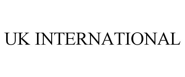 Trademark Logo UK INTERNATIONAL
