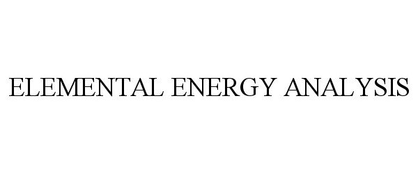  ELEMENTAL ENERGY ANALYSIS