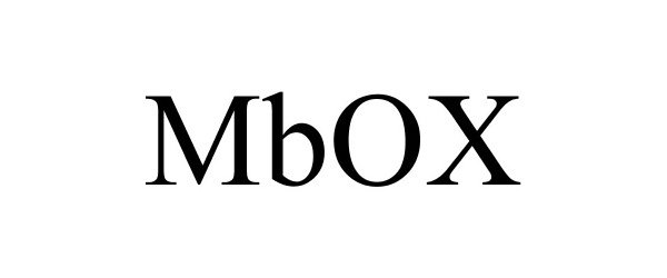 Trademark Logo MBOX