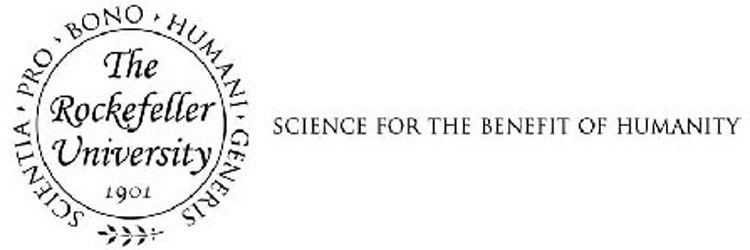 Trademark Logo THE ROCKEFELLER UNIVERSITY 1901 SCIENTIA Â· PRO Â· BONO Â· HUMANI Â· GENERIS SCIENCE FOR THE BENEFIT OF HUMANITY