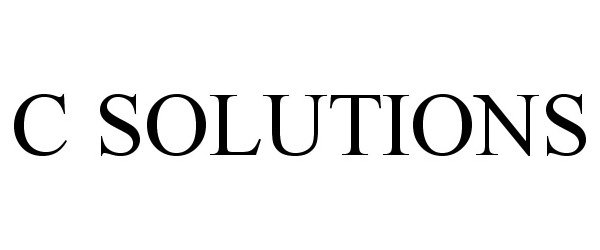 Trademark Logo C SOLUTIONS