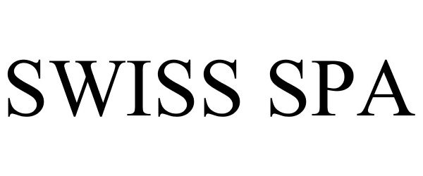 Trademark Logo SWISS SPA